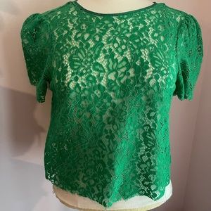 *3 For $30* ZARA lace top size M green